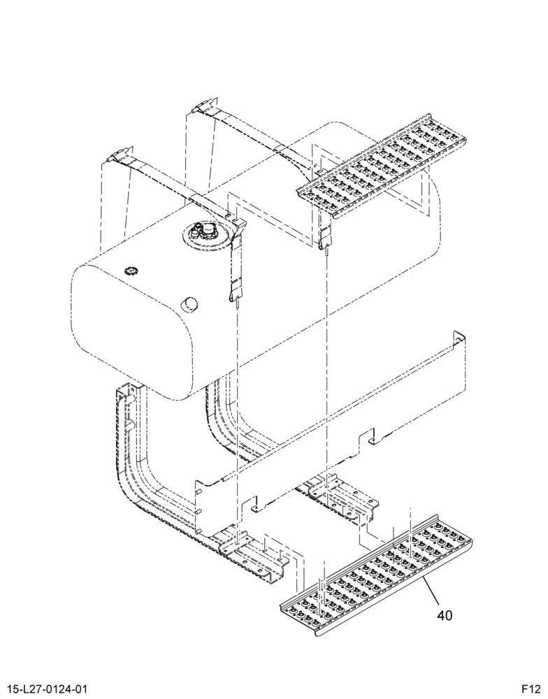 FUEL TANK MODULE; LT SIDE STEPS, (ABR#08)