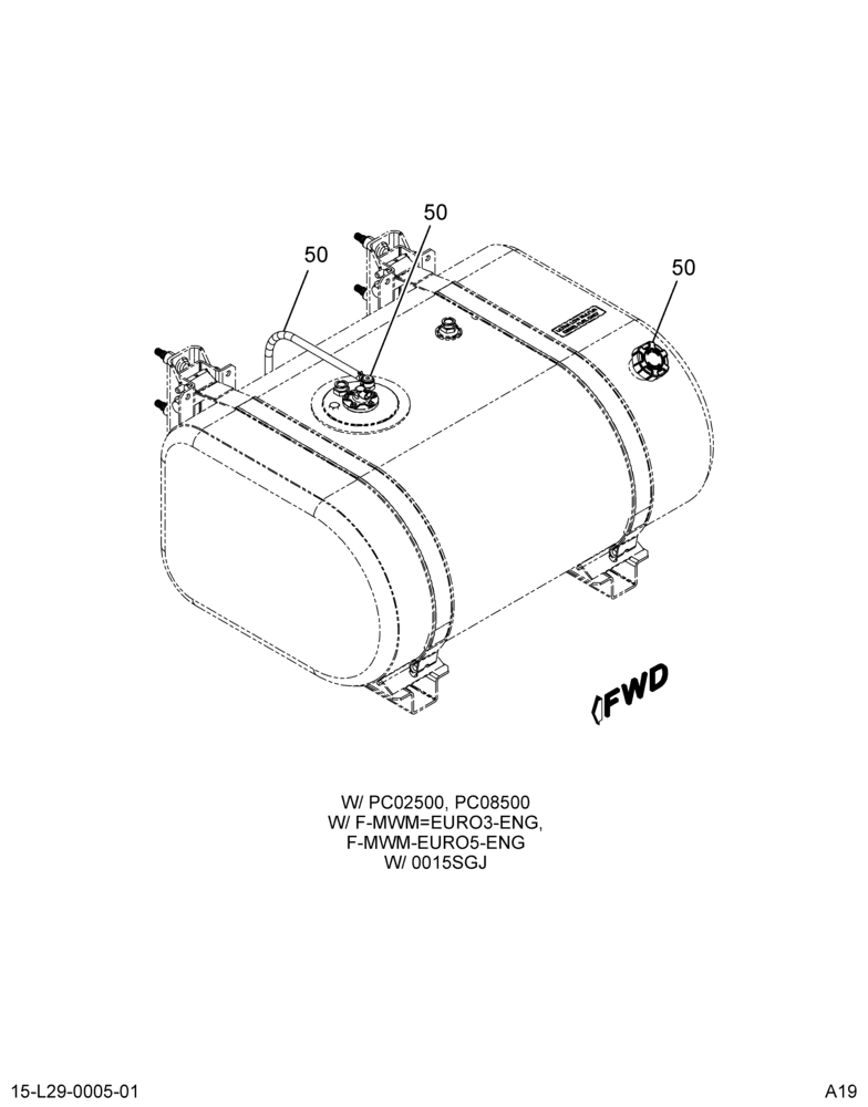 FUEL TANK MODULE; LT SIDE CAP, (ABR#10)