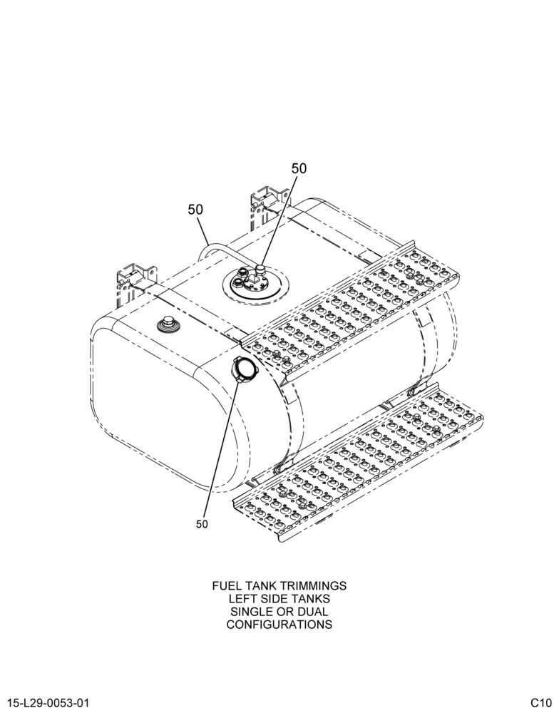 FUEL TANK MODULE; LT SIDE CAP, (ABR#10)
