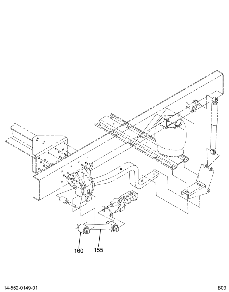 TORQUE ROD INSTL; LONGITUDINAL, W/HEND HAS230 SUSP