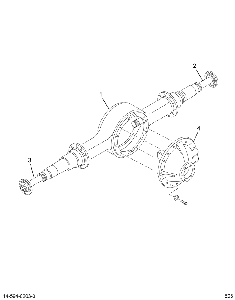 ..AXLE ASM  RR 5.57 14AGR IAS (Eng. 4C4O-4010-JEA)