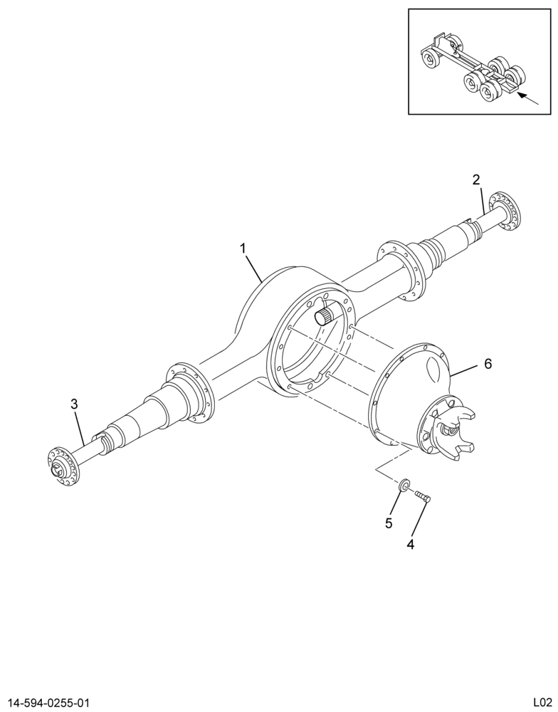 ..AXLE ASSY RR 4.88 14ACL ST ABS (Eng. 5E7O-4001-DA)