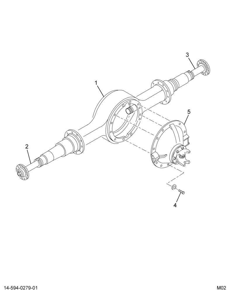 ..AXLE ASSY RR 6.50 14AGE IAS (Eng. 4C4O-4010-RZA)