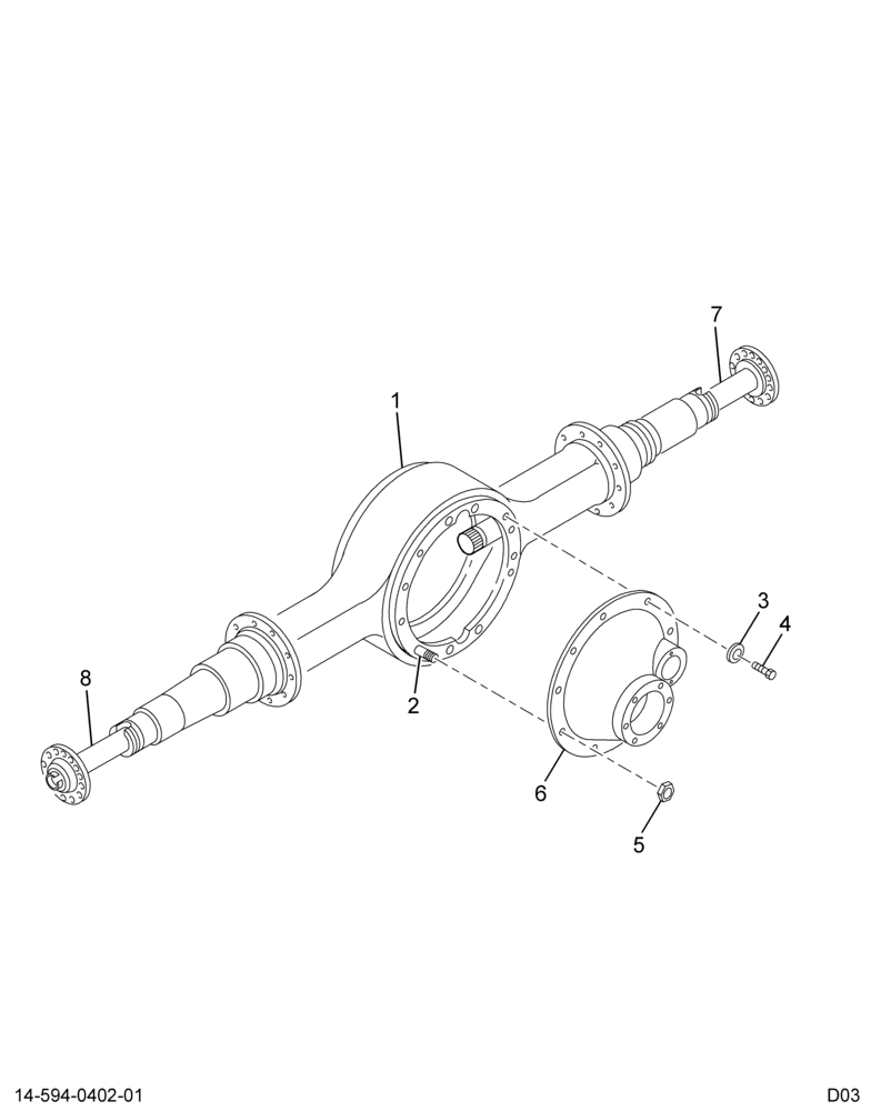 ..AXLE ASM RR 4.11/5.61 14CDL (Intl. 3679625C91)