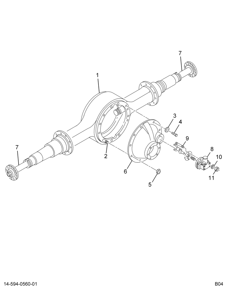 ..AXLE ASSY RR 3.90 14CEV IAS (Eng. 4C4O-4010-YPA)