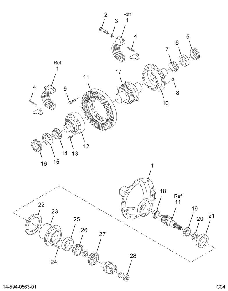....DIFFERENTIAL RR 4.11 14GHD N/S (4C4Z-4026-C10)