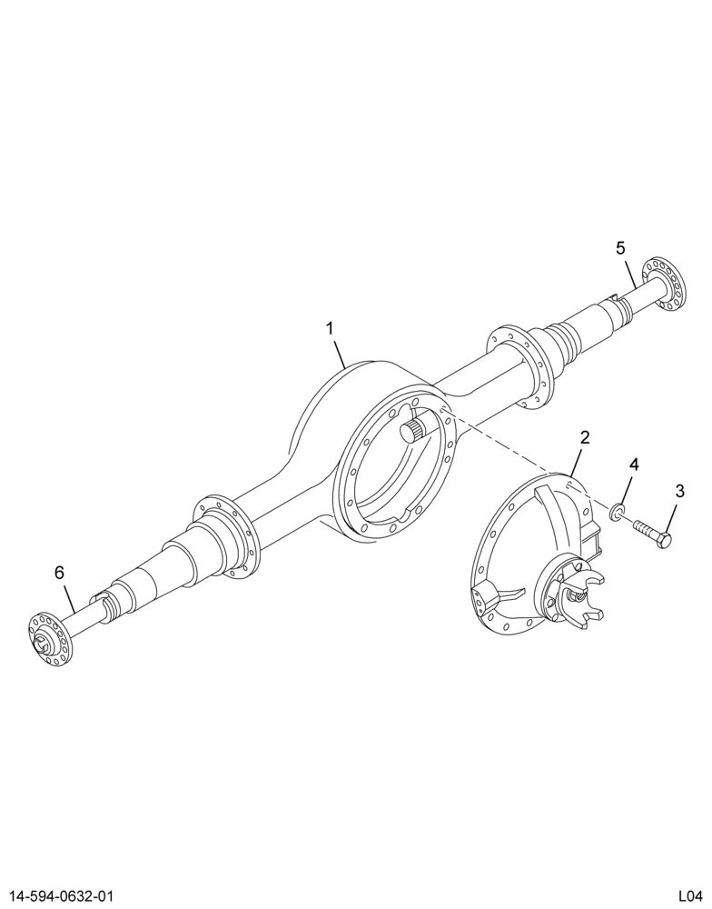 ..AXLE ASSY RR 5.57 14AGG AIR NS (Intl. 3572262C91)