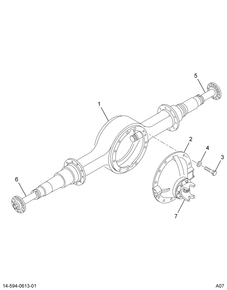 ..AXLE ASSY RR 5.38 14ACL STEEL (Eng. 6E7O-4001-LA)