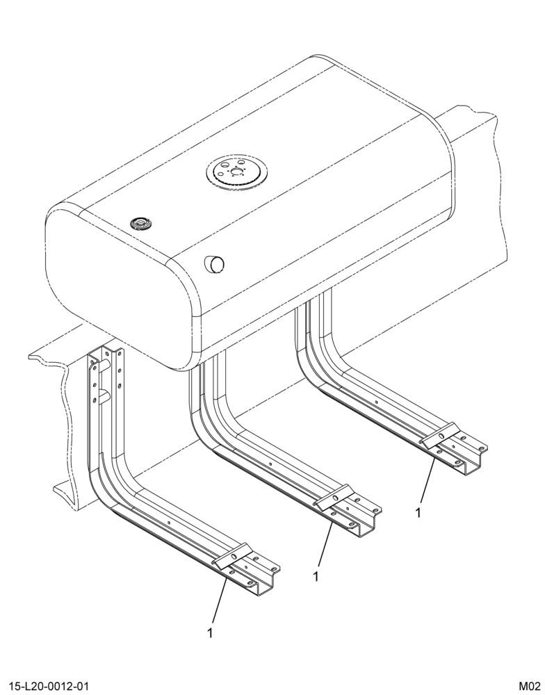 ..FUEL TK*65 GAL RECT SUPPORT (4C4Z-9053-FA)