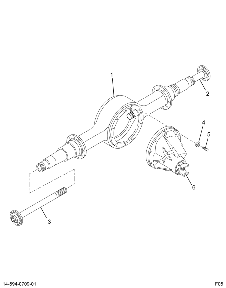 ..AXLE ASSY RR 5.38 14ACK ST ABS (6E7Z-4001-HA)