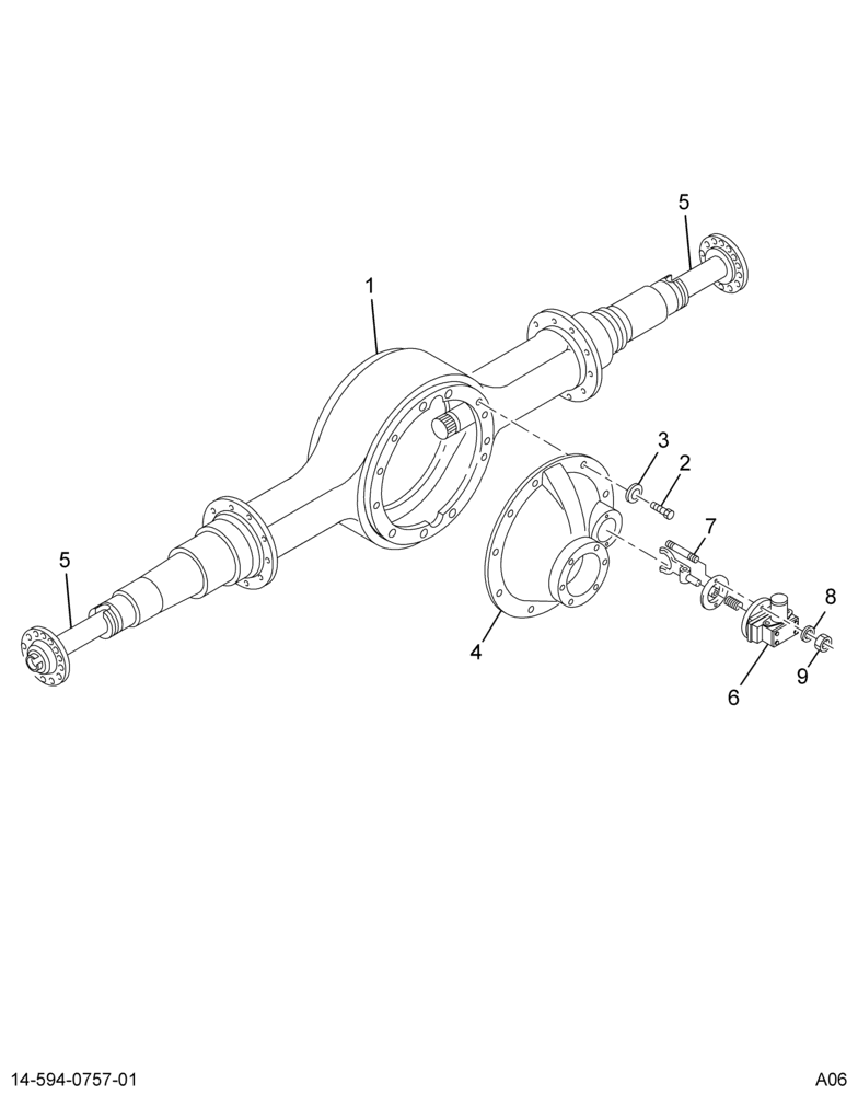 ..AXLE ASSY RR 4.33 14CEV IAS (Eng. 4C4O-4010-YSA)