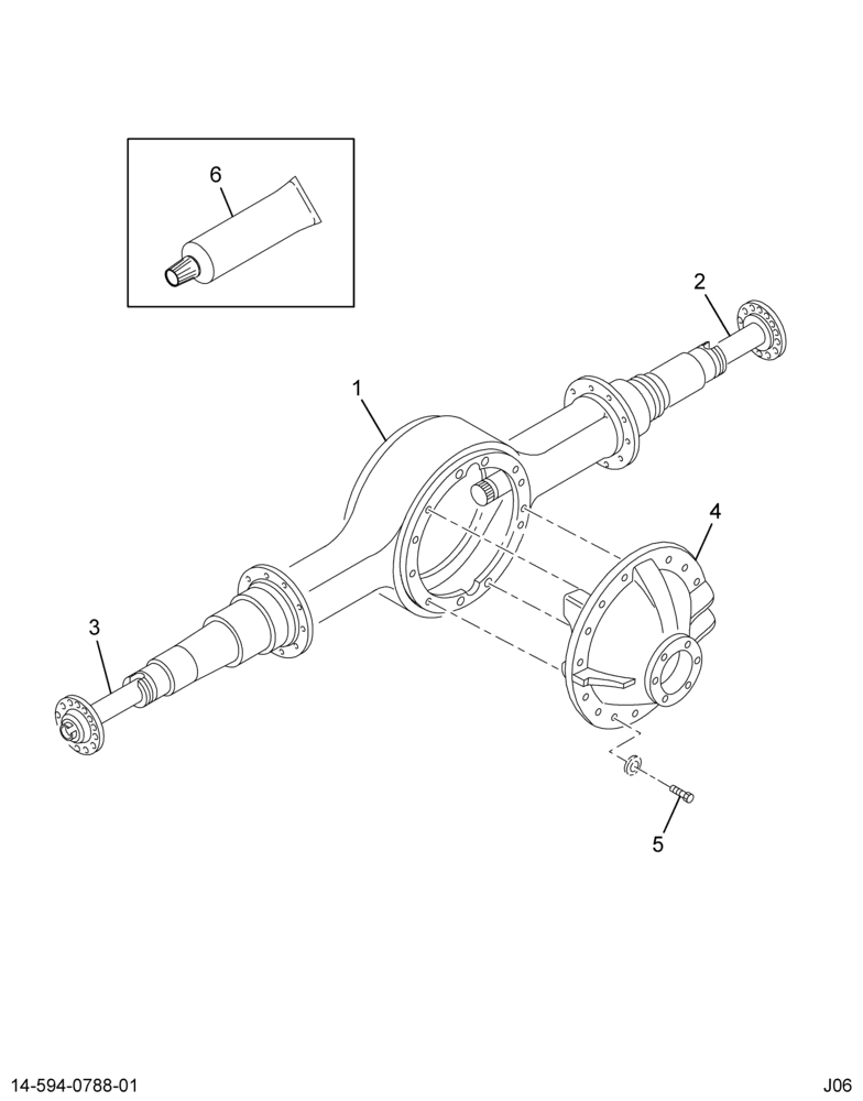 ..AXLE,RR L/BK , 6.50 14AGA,14AG (Intl. 3535995C92)