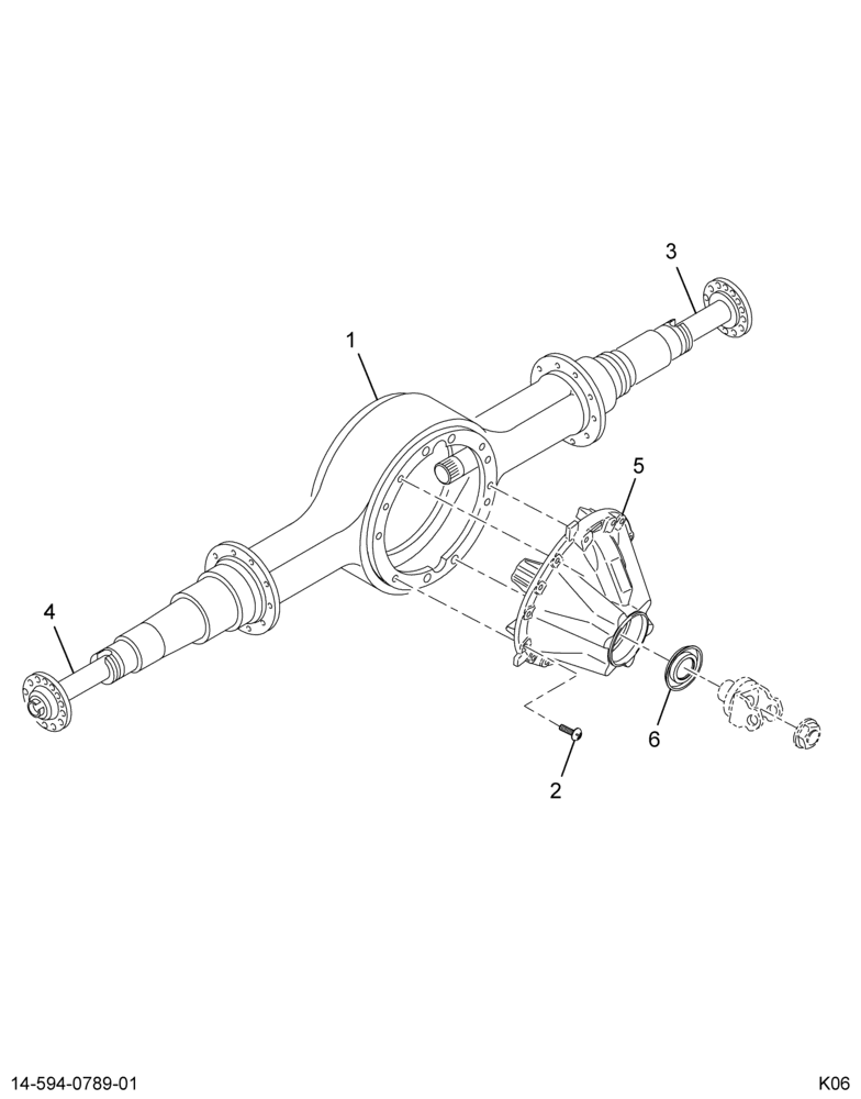 ..AXLE ASM RR 6.83 14AHB TTRB (Intl. 3600129C91)