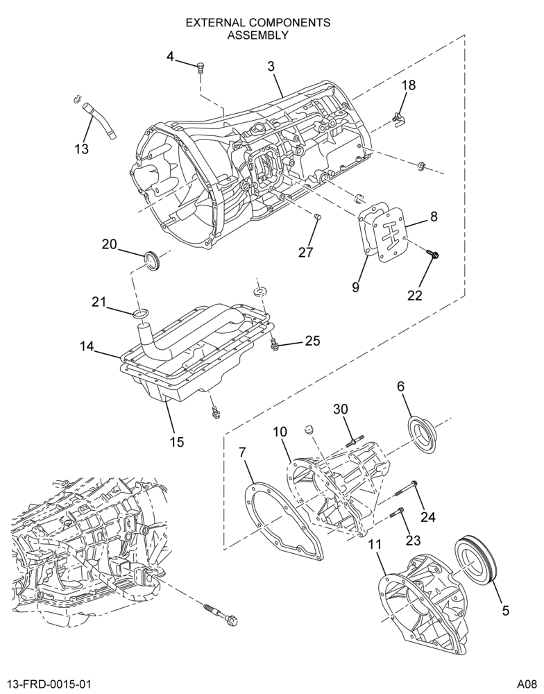 ....TRANSMISSION AUTO W/PTO (8C3Z-7005-B) 2/14