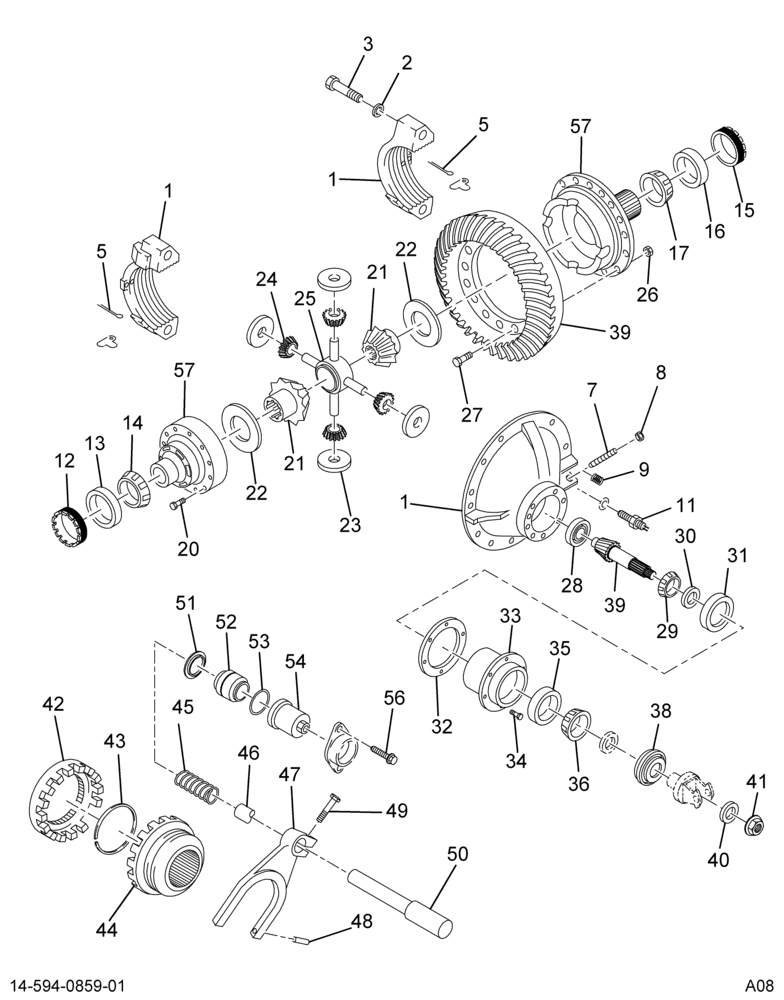 ....DIFFERENTIAL RR CT 3.90 14AGJ (4C4Z-4026-C7)