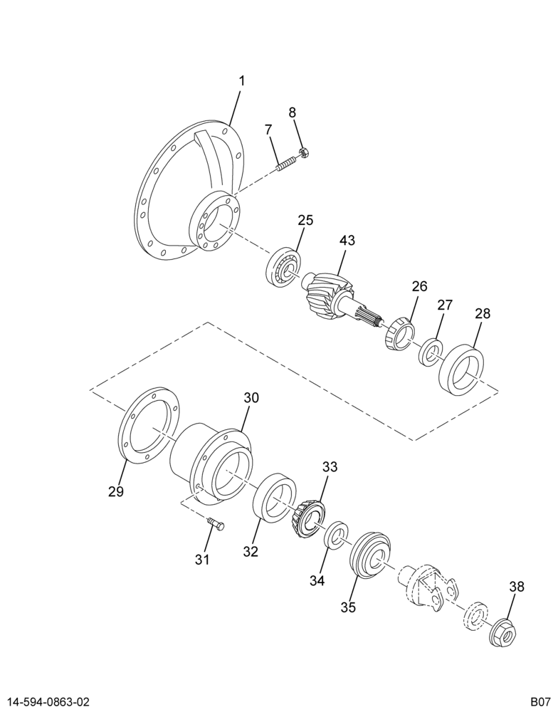 ....DIFFERENTIAL REAR 3.90 14AEJ (4C4Z-4200-C2) 2/2