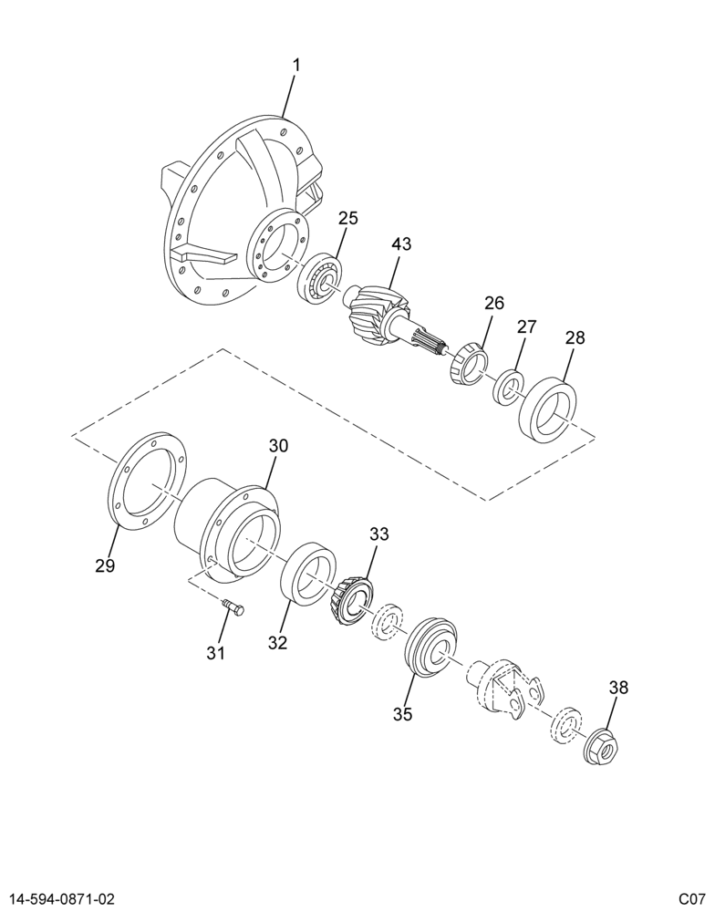 ....DIFFERENTIAL R/R 5.57 14GHD NS (4C4Z-4200-C55) 2/2