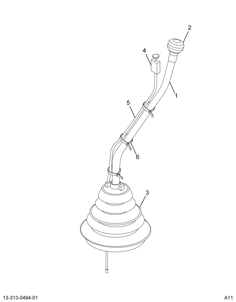 ..LEVER XMSN  ASSY EATON 6-SPD W (Intl. 3711476C91)
