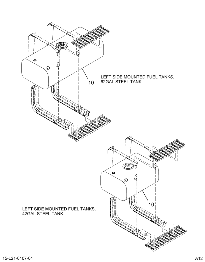 FUEL TANK MODULE; LT SIDE MTD TANK, (ABR #2)