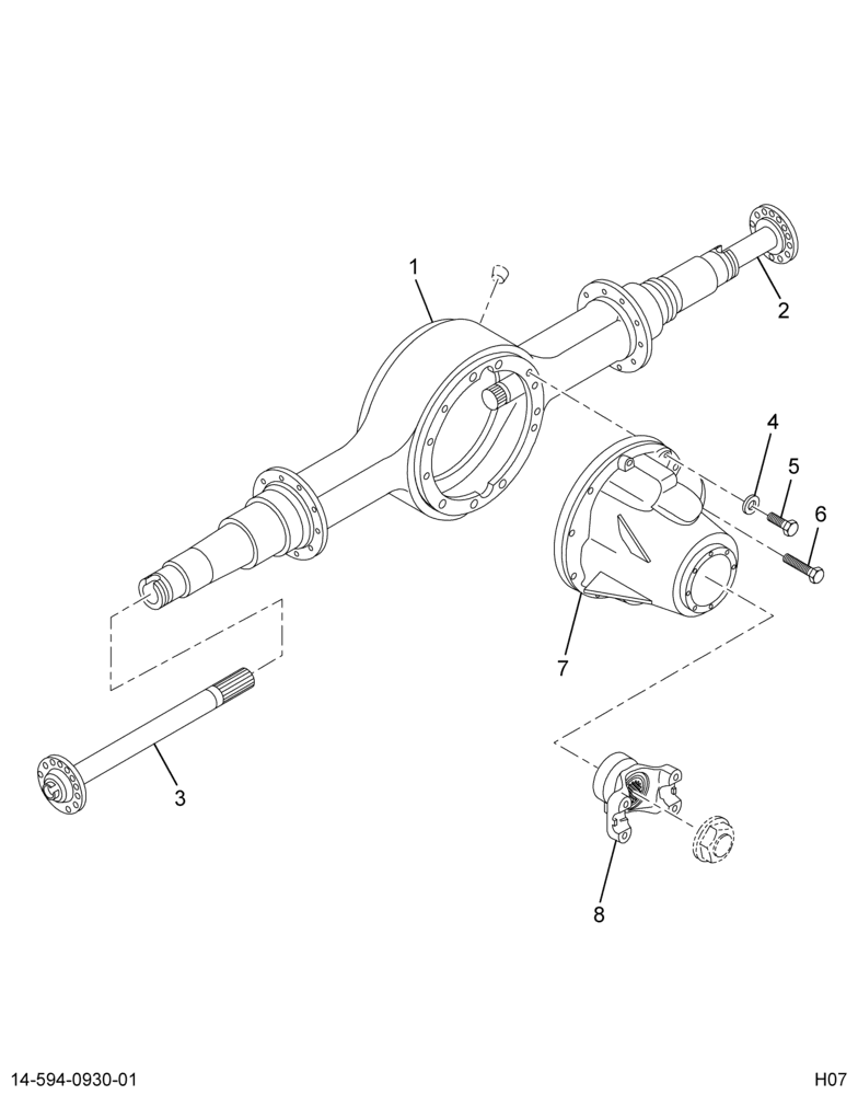 ..AXLE ASM RR 4.88 14ACL W/FWD (Intl. 3674062C91)