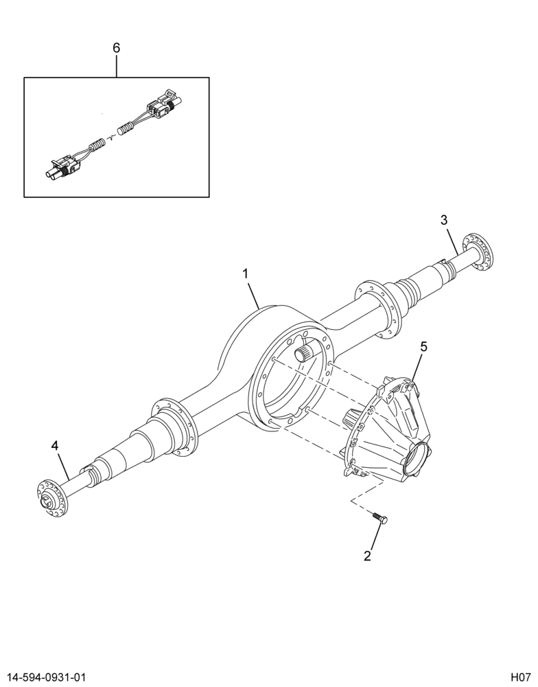 ..AXLE ASM RR 4.10 14AHC TTRB (Intl. 3600181C91)