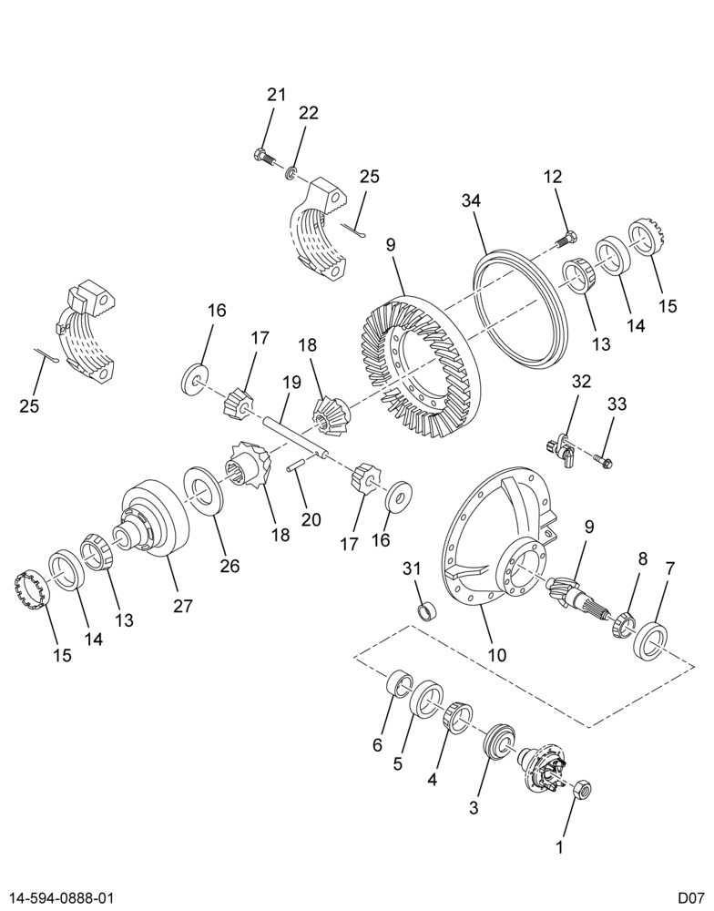 ....DIFFERENTIAL RR 4.88 14ACL ABS (6E7Z-4026-BA)