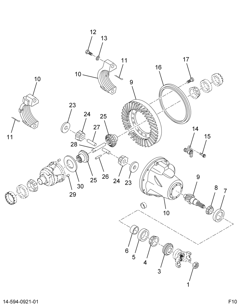 ....DIFFERENTIAL RR 4.10 S130FR PB (9C4Z-4010-A)