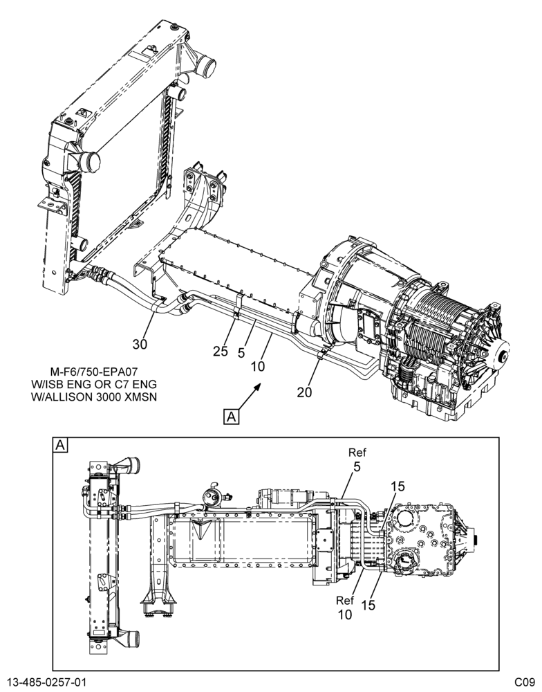 XMSN OIL COOLER HOSING INSTL; ALLISON 2000 GEN 4