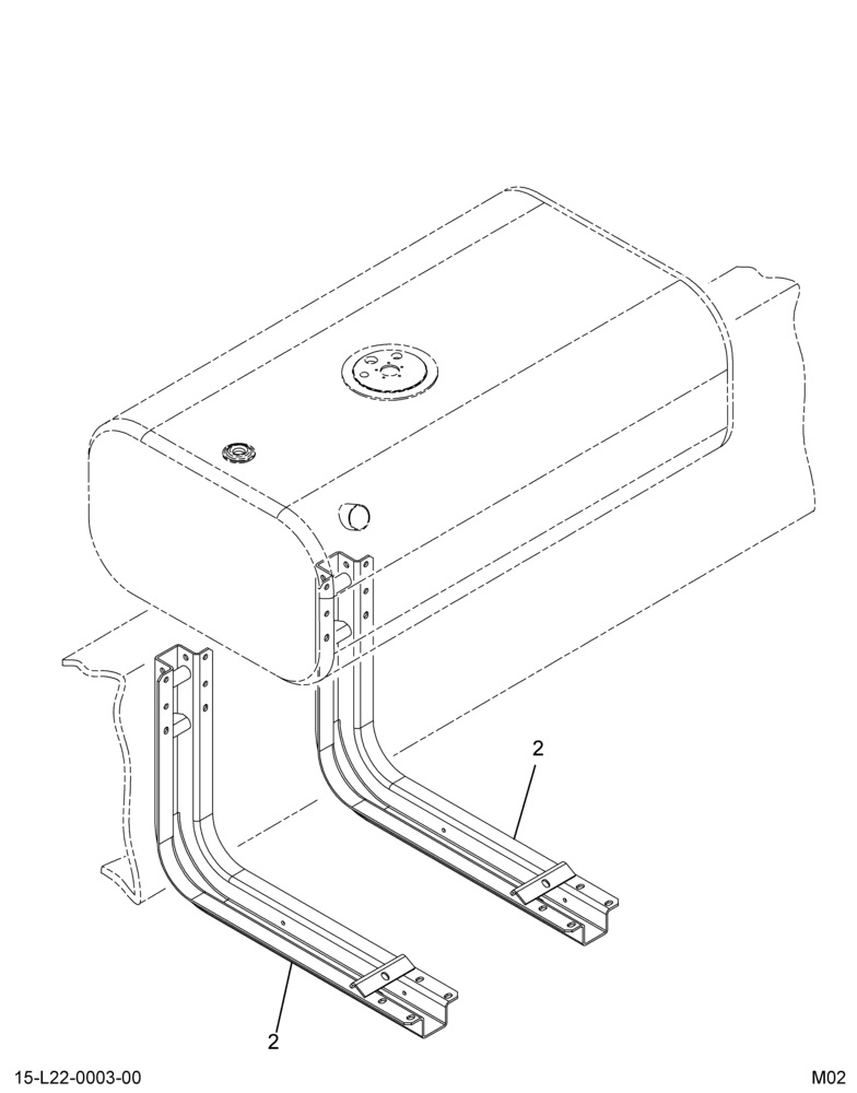 ..SUPPORT FUEL TANK*45 GAL RECT (Eng. 4C4O-9061-HA)