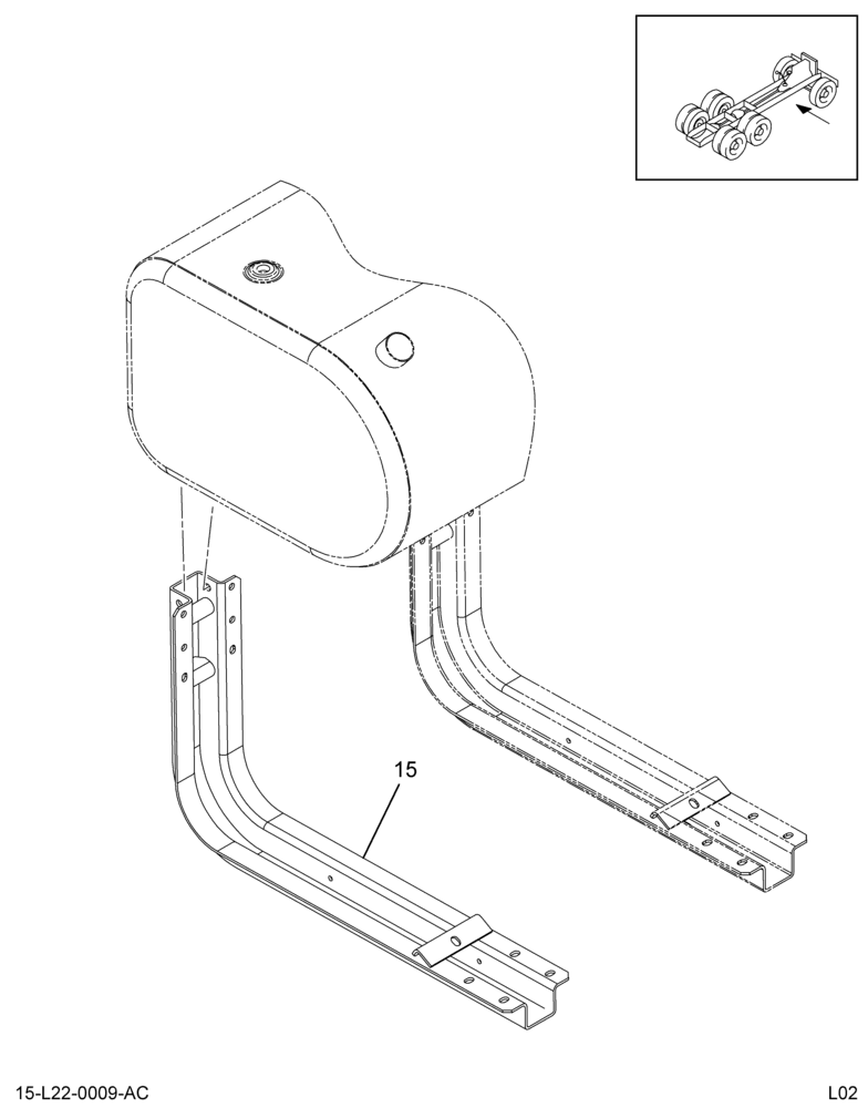 FUEL TANK MODULE; RT SIDE SUPPORTS, (ABR#3)