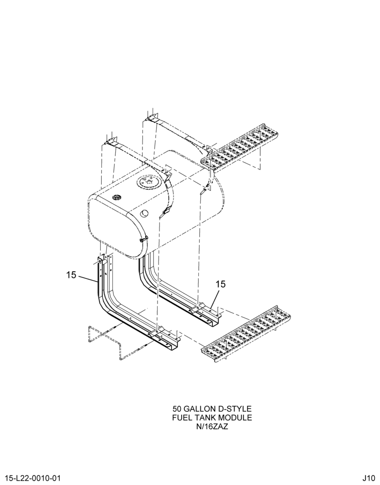 FUEL TANK MODULE; RT SIDE SUPPORTS, (ABR#3)