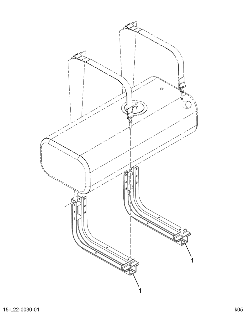 ..SUPPORT FUEL TNK RSM 45GAL 13" (Intl. 3790255F91)