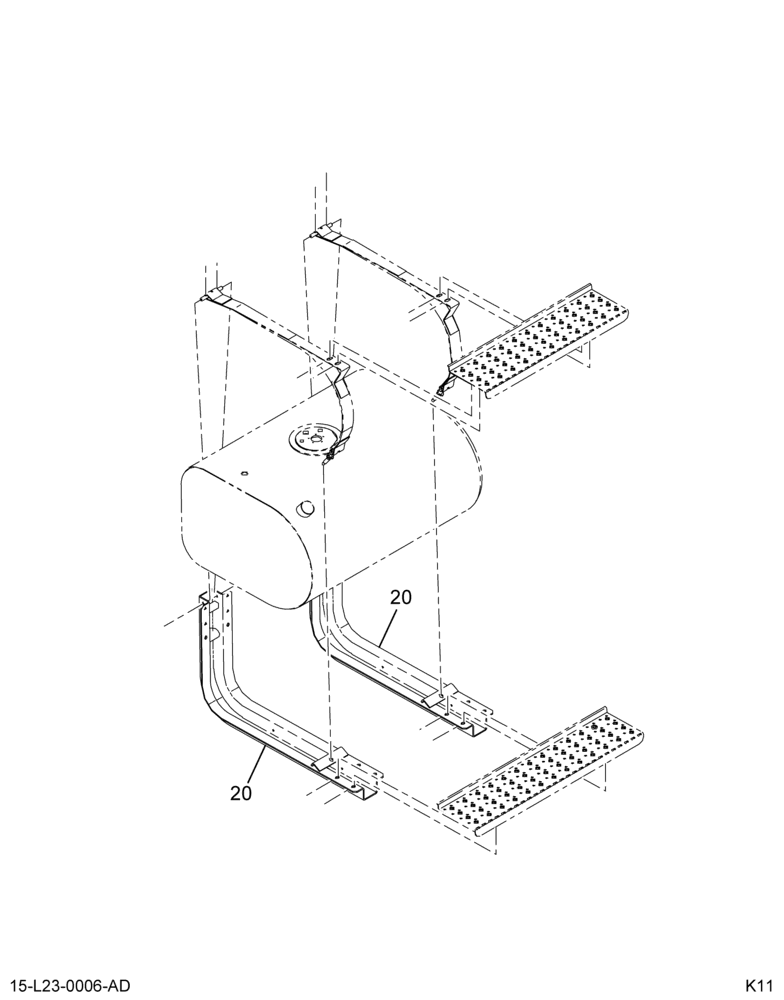 FUEL TANK MODULE; LT SIDE SUPPORTS,(ABR#4)