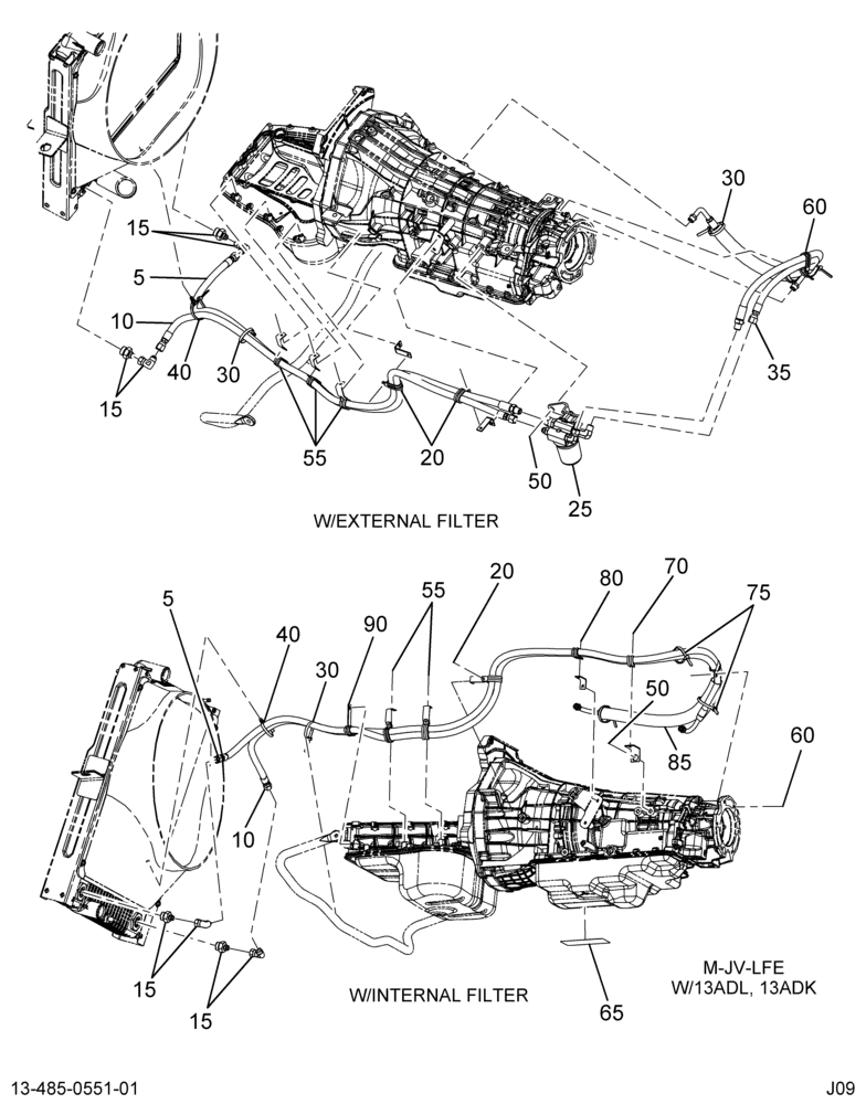 XMSN OIL COOLER HOSING INSTL