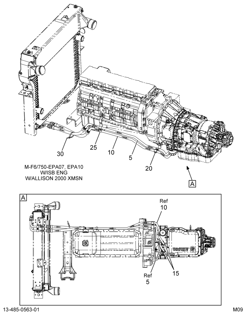 XMSN OIL COOLER HOSING INSTL