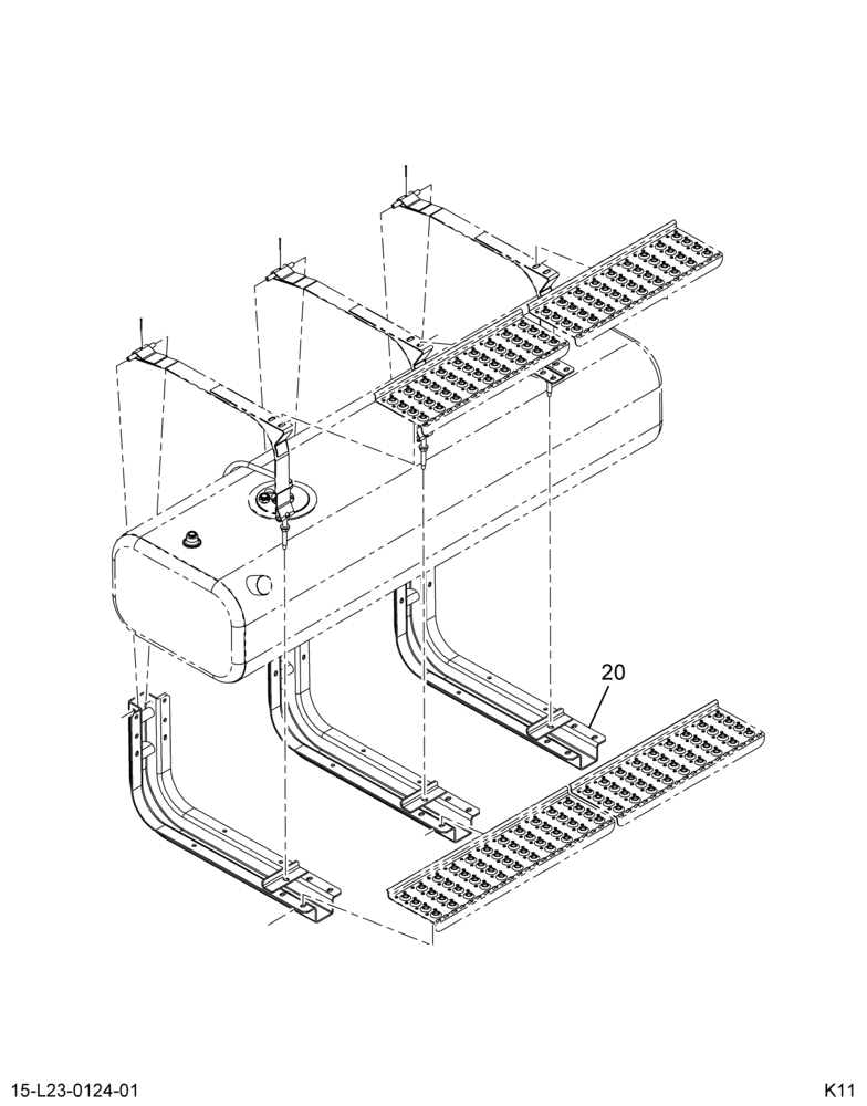 FUEL TANK MODULE; LT SIDE SUPPORTS,(ABR#4)