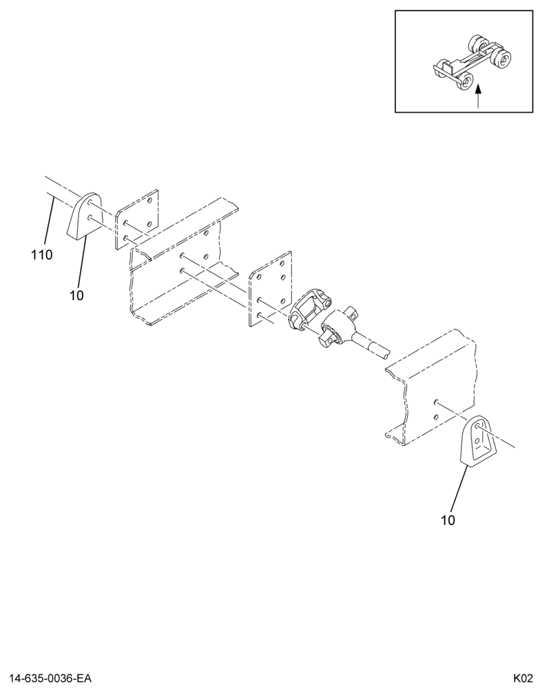 AXLE STOP & MTG; REAR, INTL AIR 4X2 SUSP
