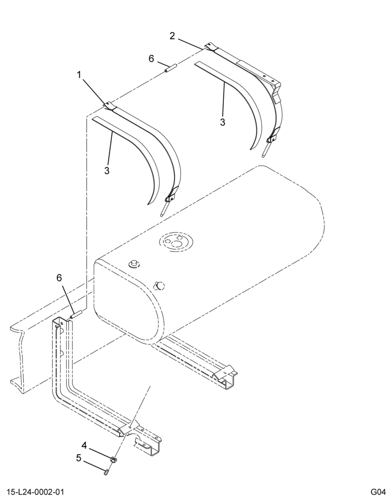 ..FUEL TK*STRAPS  45 GAL RECT (Eng. 4C4O-5D089-DA)