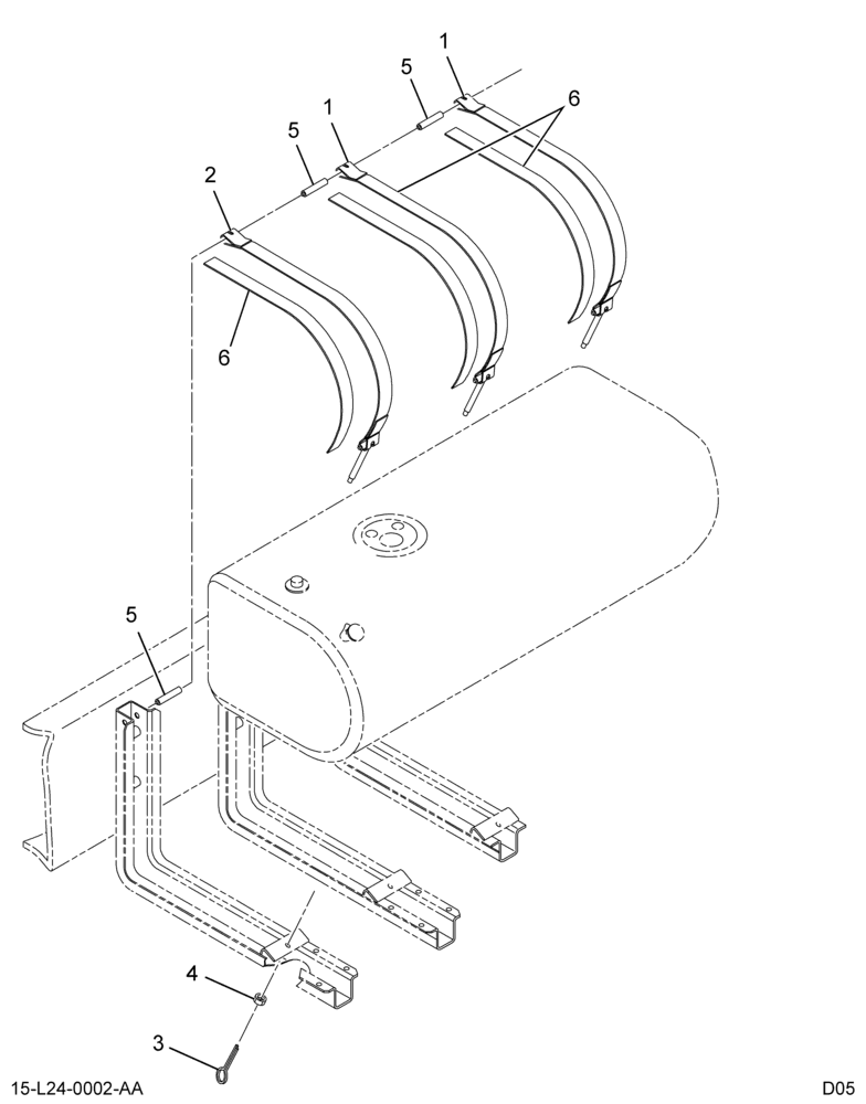 ..FUEL TK*STRAPS W/65 GAL REC (Eng. 4C4O-9054-BA)