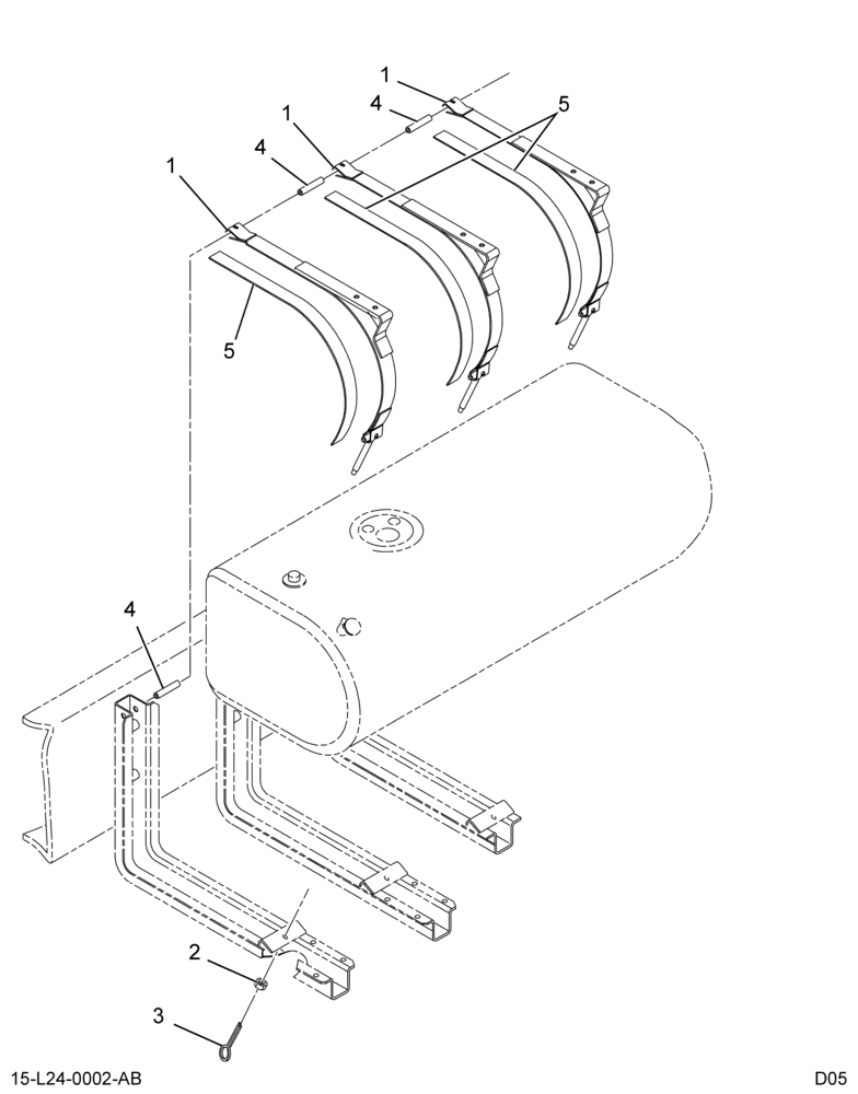 ..FUEL TK*STRAPS W/65 GAL REC (Eng. 4C4O-9A170-HB)