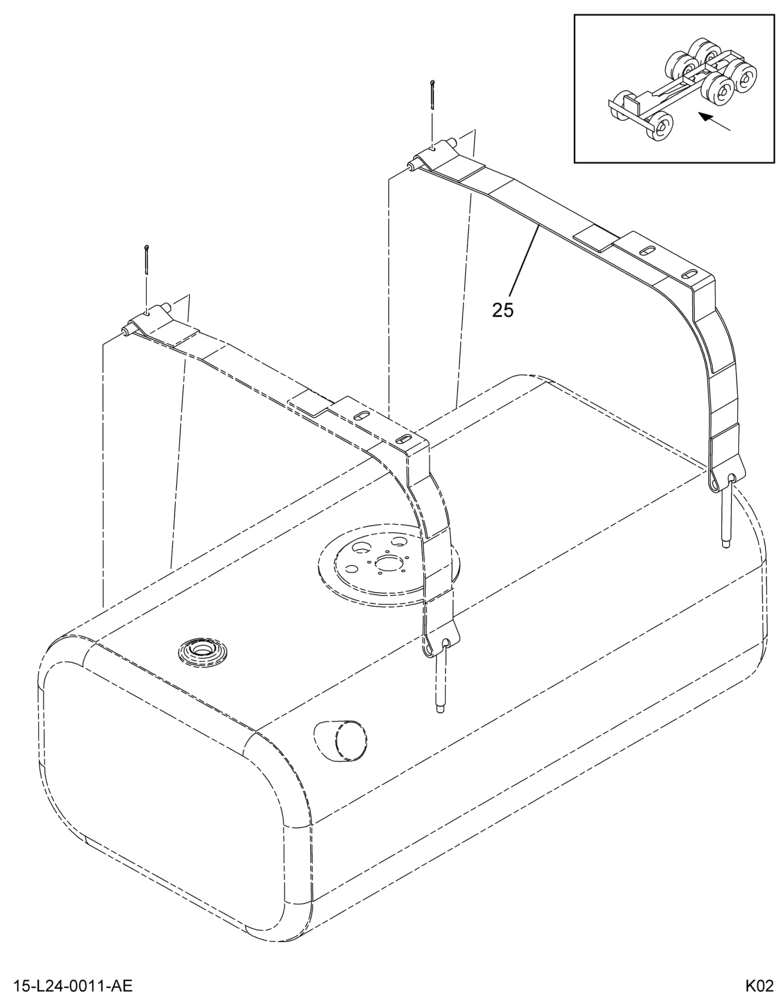 FUEL TANK MODULE; RT SIDE STRAPS, (ABR#5)
