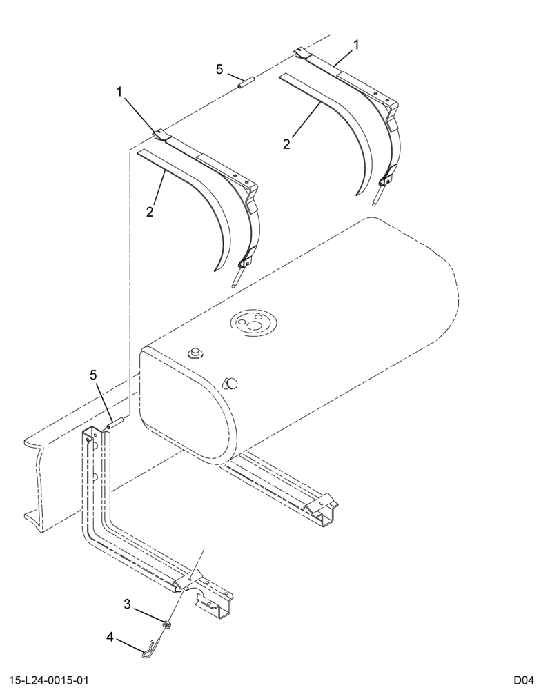 ..FUEL TK*STRAPS W/45 GAL REC (Eng. 4C4O-9054-CA)