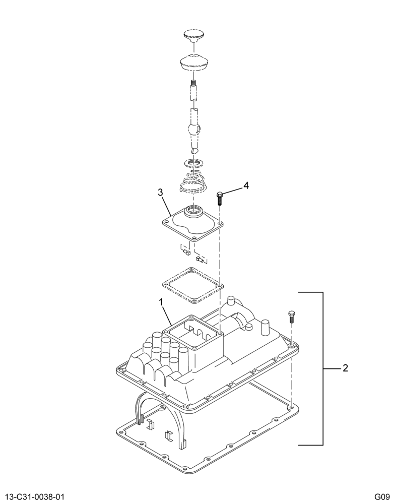 ..HOUSING,SHIFT BAR W/HIGH TWR (Intl. 3621230F91)