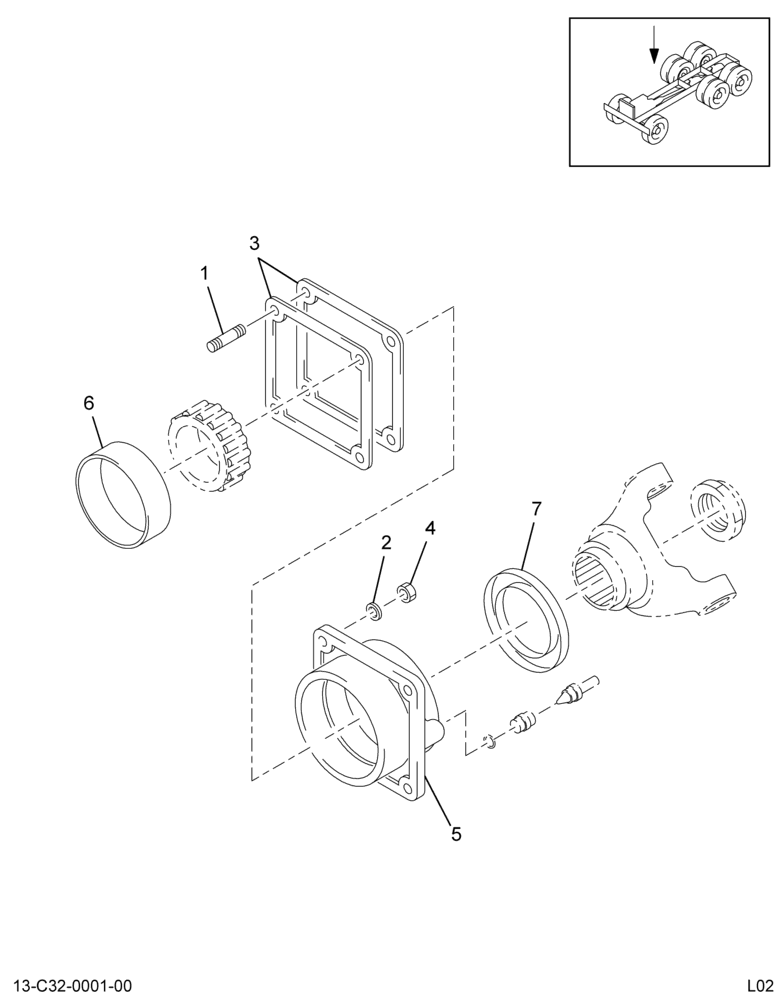..RETAINER MASHFT REAR BRG* (Eng. 4C4O-4K037-AA)