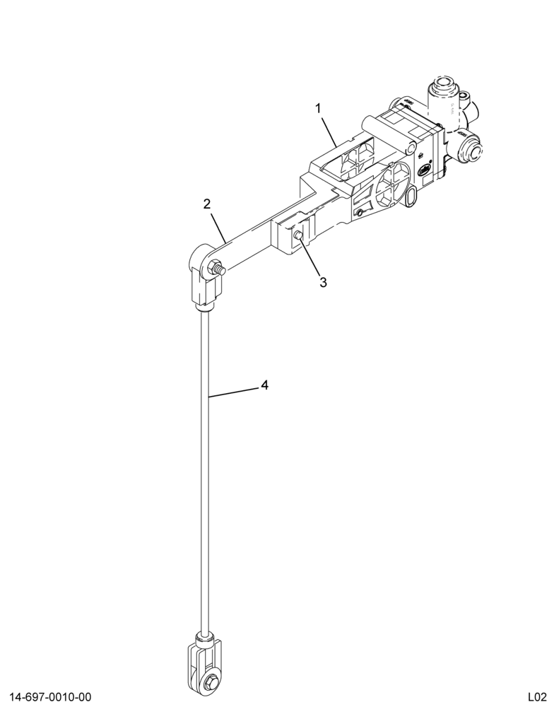 ..VALVE AIR SPG LVL W/15.5" ROD (4C4Z-5607-AA)