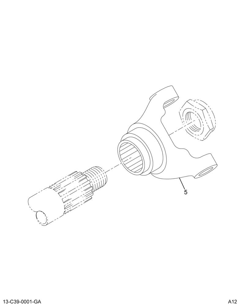 XMSN OUTPUT YOKE/FLANGE; FULLER FS-4205A