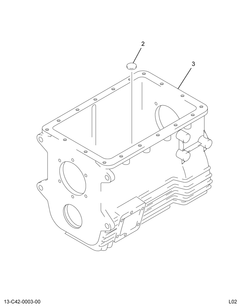 ..CASE TRANS MAIN LESS PUMP (Eng. 4C4O-7005-DA)