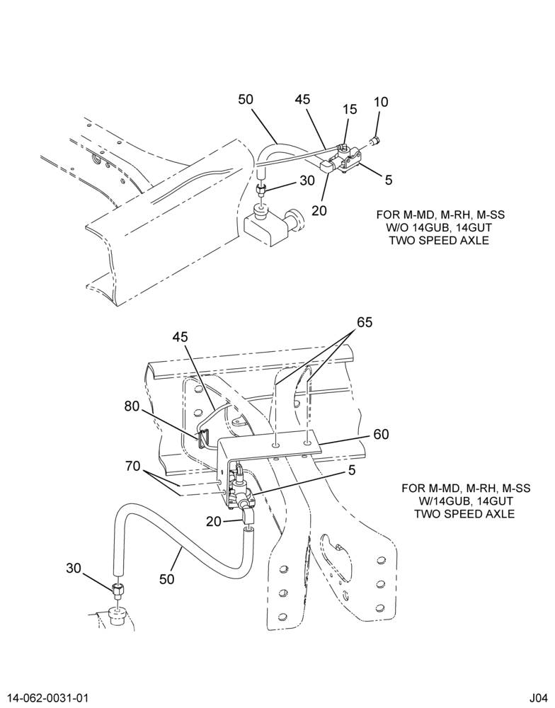 AIR SHIFT CONTROL VALVE INSTL; W/2-SPD AXLE