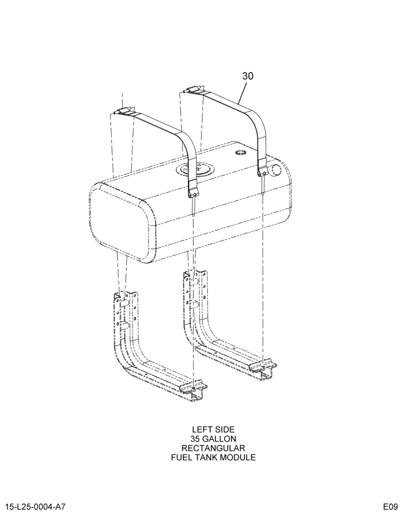 FUEL TANK MODULE; LT SIDE STRAPS, (ABR#6)