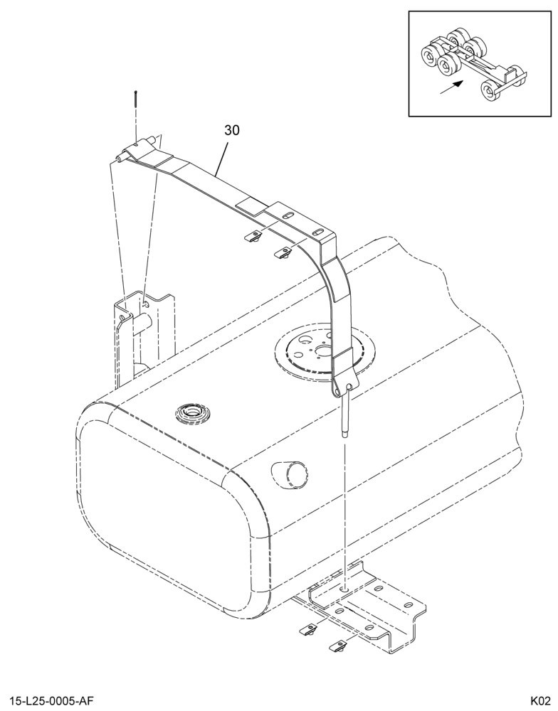 FUEL TANK MODULE; LT SIDE STRAPS, (ABR#6)